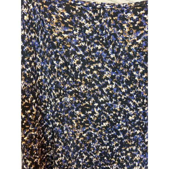 Jones New York Collection | 100% Silk Navy/Black Fluttered Skirt | 14 - Picture 4 of 10